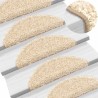 Tapis d'escalier 20 pièces 56 x 17 x 3 cm Crème Demi-rond 527417527417