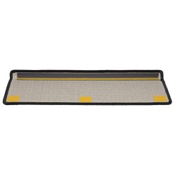 Tapis d'escalier 20 pièces 65 x 21 x 4 cm Noir Bord rectangulaire 527419527419