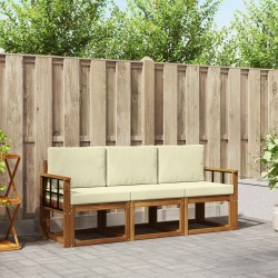 Ensemble de canapés d'extérieur 3 pcs Naturel et Crème 527420527420