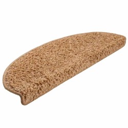 Tapis d'escalier 20 pièces 65 x 21 x 4 cm Beige Demi-rond Grand 527421527421