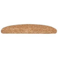 Tapis d'escalier 20 pièces 65 x 21 x 4 cm Beige Demi-rond Grand 527421527421