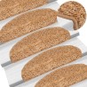Tapis d'escalier 20 pièces 65 x 21 x 4 cm Beige Demi-rond Grand 527421527421