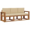 Ensemble de canapés d'extérieur 3 pcs Naturel et Beige 527422527422