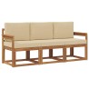 Ensemble de canapés d'extérieur 3 pcs Naturel et Beige 527423527423