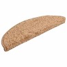 Tapis d'escalier 20 pièces 56 x 17 x 3 cm Beige Demi-rond 527426527426
