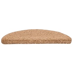 Tapis d'escalier 20 pièces 56 x 17 x 3 cm Beige Demi-rond 527426527426