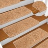 Tapis d'escalier 20 pièces 65 x 21 x 4 cm Beige Bord rectangulaire 527427527427