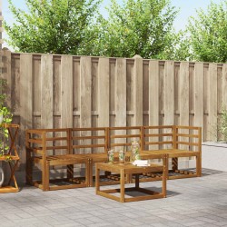 Ensemble de canapés d'extérieur 5 pcs Naturel 527429527429