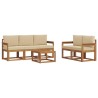 Ensemble de canapés d'extérieur 6 pcs Naturel et Beige 527431527431