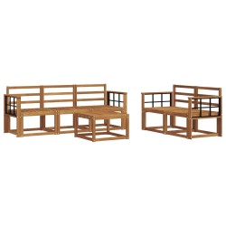 Ensemble de canapés d'extérieur 6 pcs Naturel 527432527432