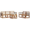 Ensemble de canapés d'extérieur 6 pcs Naturel 527432527432