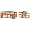 Ensemble de canapés d'extérieur 6 pcs Naturel 527433527433
