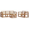 Ensemble de canapés d'extérieur 6 pcs Naturel 527433527433