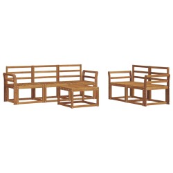 Ensemble de canapés d'extérieur 6 pcs Naturel 527434527434