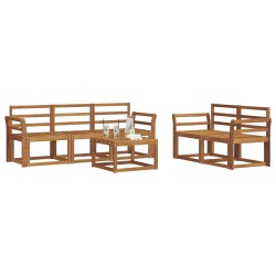 Ensemble de canapés d'extérieur 6 pcs Naturel 527434527434