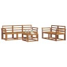 Ensemble de canapés d'extérieur 6 pcs Naturel 527434527434