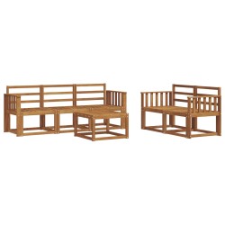 Ensemble de canapés d'extérieur Naturel Bois d'Acacia Massif 527435527435
