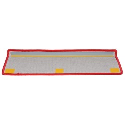 Tapis d'escalier 20 pièces 65 x 21 x 4 cm Bordure rectangulaire rouge 527437527437