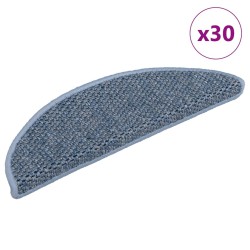 Tapis d'escalier autocollants 30 pcs 56x17x3 cm bleu 527438527438