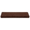 Tapis d'escalier 20 pièces 65 x 21 x 4 cm Marron Bord rectangulaire 527439527439