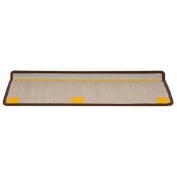 Tapis d'escalier 20 pièces 65 x 21 x 4 cm Marron Bord rectangulaire 527439527439