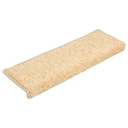 Tapis d'escalier 20 pièces 65 x 21 x 4 cm Crème Bord rectangulaire 527441527441