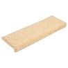 Tapis d'escalier 20 pièces 65 x 21 x 4 cm Crème Bord rectangulaire 527441527441