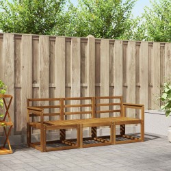 Ensemble de canapés d'extérieur 3 pcs Naturel 527442527442