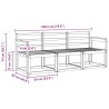 Ensemble de canapés d'extérieur 3 pcs Naturel 527442527442
