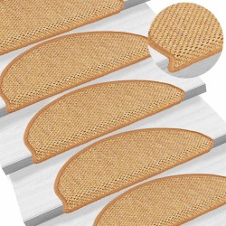 Tapis d'escalier autocollants 30 pcs 65x21x4 cm sisal 527445527445
