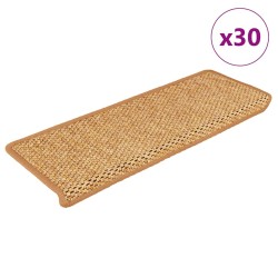 Tapis d'escalier autocollants 30 pcs 65x21x4 cm sisal 527448527448