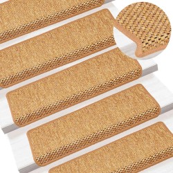 Tapis d'escalier autocollants 30 pcs 65x21x4 cm sisal 527448527448