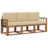 Ensemble de canapés d'extérieur 3 pcs Naturel et Beige 527450527450