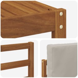 Ensemble de canapés d'extérieur 6 pcs Gris Naturel et Clair 527452527452