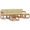 Ensemble de canapés d'extérieur 6 pcs Naturel et Beige 527455527455