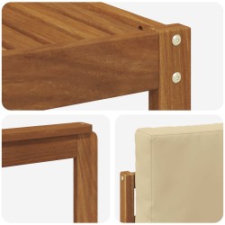 Ensemble de canapés d'extérieur 6 pcs Naturel et Beige 527455527455