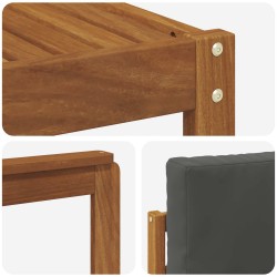 Ensemble de canapés d'extérieur 6 pcs Naturel et Anthracite 527456527456