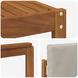 Ensemble de canapés d'extérieur 6 pcs Gris Naturel et Clair 527457527457