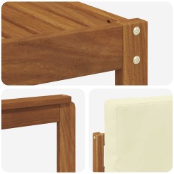 Ensemble de canapés d'extérieur 6 pcs Naturel et Crème 527458527458