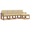Ensemble de canapés d'extérieur 5 pcs Naturel et Beige 527462527462