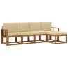 Ensemble de canapés d'extérieur 5 pcs Naturel et Beige 527464527464