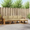 Ensemble de canapés d'extérieur 5 pcs Naturel et Beige 527467527467