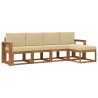 Ensemble de canapés d'extérieur 5 pcs Naturel et Beige 527467527467