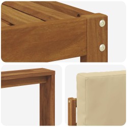 Ensemble de canapés d'extérieur 5 pcs Naturel et Beige 527467527467