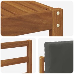 Ensemble de canapés d'extérieur 6 pcs Naturel et Anthracite 527473527473