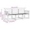 Ensemble de canapés d'extérieur 3 pcs Naturel 527478527478