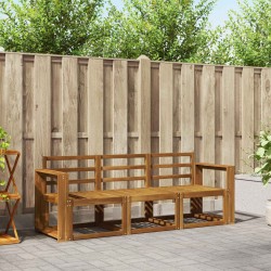 Ensemble de canapés d'extérieur 3 pcs Naturel 527479527479