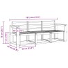 Ensemble de canapés d'extérieur 3 pcs Naturel 527479527479
