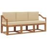 Ensemble de canapés d'extérieur 3 pcs Naturel et Beige 527483527483