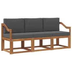 Ensemble de canapés d'extérieur 3 pcs Naturel et Anthracite 527484527484